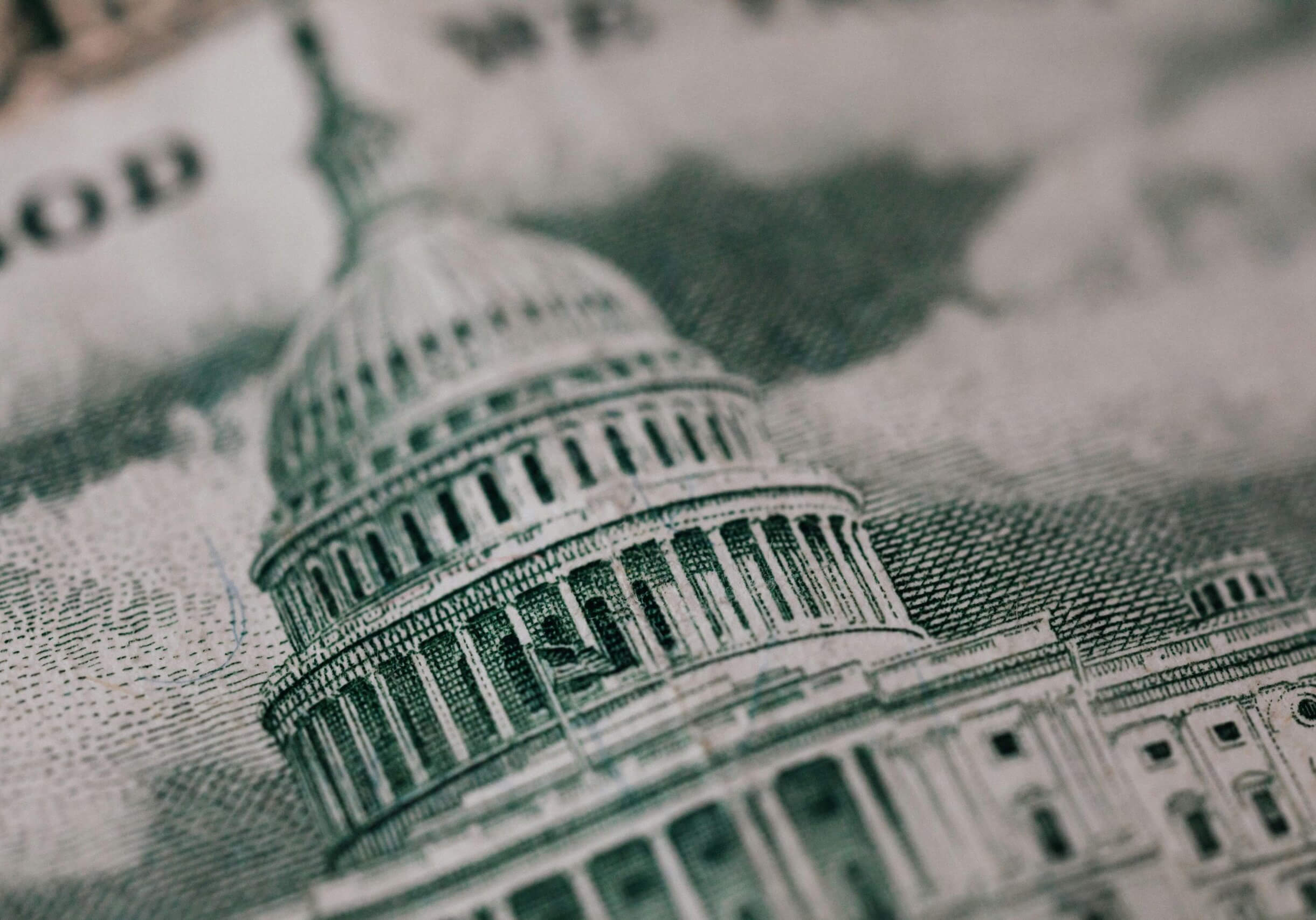 US capital building on dollar bill